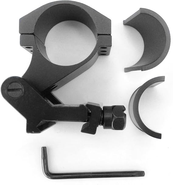 Ade Advanced Optics Quick Flip to Side 90-Degree 30mm/1-Inch Tactical QD Pivot FTS Mount with 1-Inch Inserts for Aimpoint/Eotech/Magnifier/Scope 3x 4x 5x with Standard Screw Base