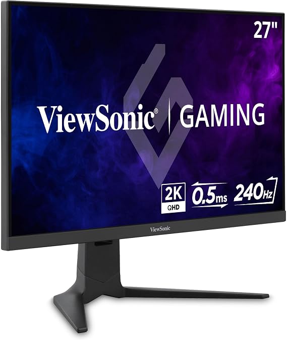 ViewSonic XG2736-2K 27 Inch 1440p Gaming Monitor, IPS 240Hz Display | 0.5ms, FreeSync Premium, G-Sync Compatible, RGB Lighting, HDMI 2.1, DisplayPort, 65W USB C, PS5, Xbox, Switch, Height Stand