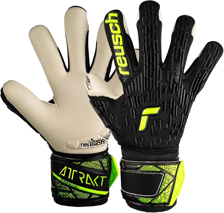 Reusch Unisex-Teen Attrakt Freegel Gold Finger Support Junior Goalkeeper Gloves