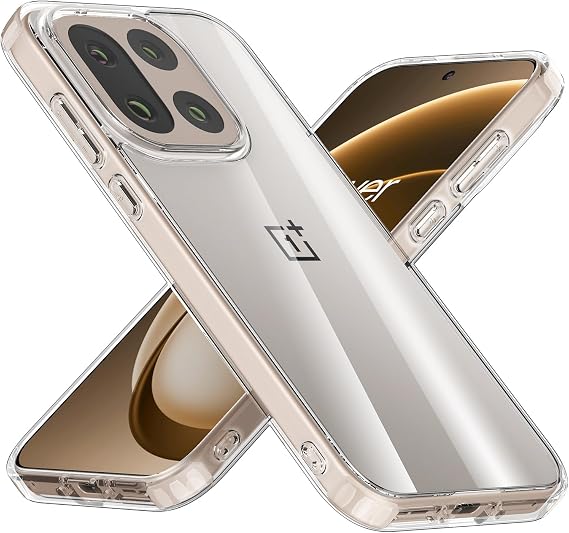 Clear Case for Oneplus 15, [Hard PC Back+Soft TPU Bumper] [Anti-Yellowing] Slim Fit Full Protective Shockproof Transparent Case Cover for Oneplus 15 2025