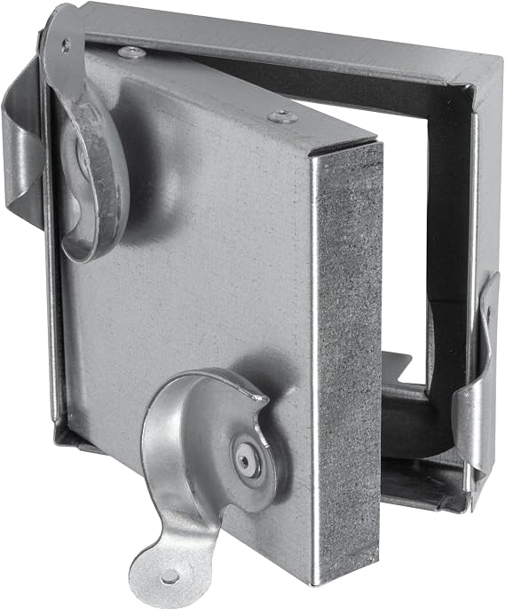 Repa Market 4 x 4 Inch Galvanized Steel Duct Access Door Airtight Insulated Ventilation Maintenance Hatch - Inspection HVAC Panel with Hinged 2 Clasp Lock Door Door Access for Ventilation Cleanout