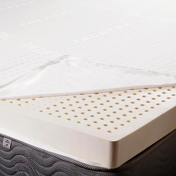 Talatex Latex Mattress Topper Premium Natural Latex with Organic Mattress Cover(King 3Inches)