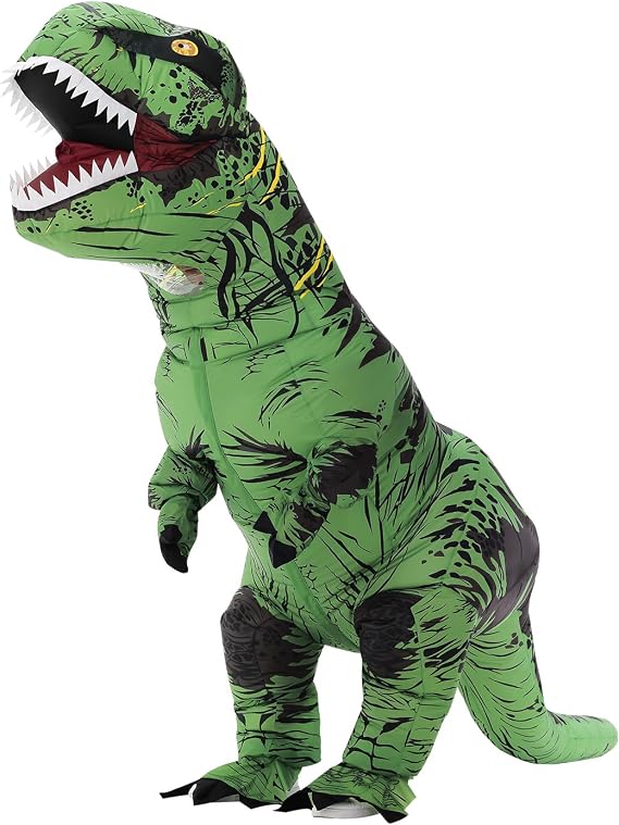 Servllcell Inflatable Dinosaur Costume for Kids/Teens,Halloween Costumes T Rex Blow Up Costumes for Boys Girls,Cosplay