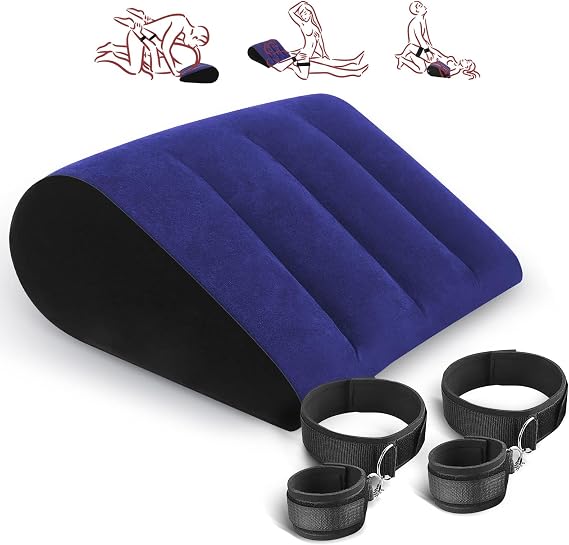 Generic Inflatable Pillow Travel Pillow Body Posture Support Pillow Multi-Functional Cushion Bedding Furniture Sweater g11, Medium, Blue
