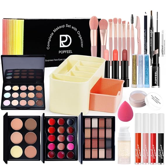 Makeup Kit for Women Full Kit, All in One Makeup Gift Set, Make-up Sets with Eyeshadow Blush Concealer Palette Lipstick Mascara Eyebrow Pencil Makeup Box, Multi-purpose Beauty Cosmetic Set