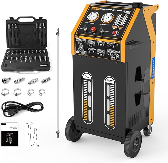 AUTOOL Automatic Transmission Fluid Exchanger, Automatic Transmission Flush Machine for Automotive Oil Filling System, Transmission Oil Exchange Machine 2 Tanks ATF702