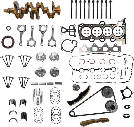 G4FD 1.6L Crankshaft Con-Rod Timing Kit For Hyundai Kia 2012-2017 | w/Piston Head Gasket Set For Hyundai Tucson Accent Veloster Elantra For Kia Sportage Carens Forte Rio Soul 1.6 L4 23510-2B000
