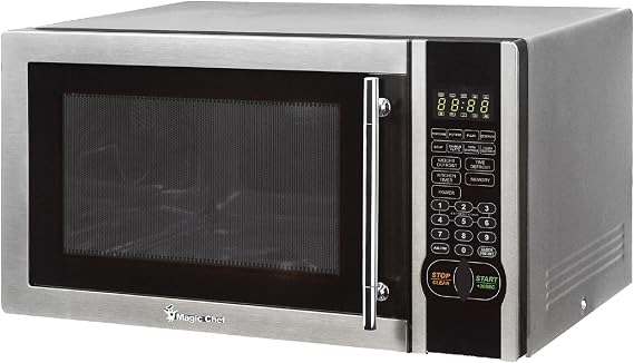 Magic Chef MCM1110ST 1.1 Cu. Ft. 1000W Countertop Microwave Oven with Stylish Door Handle, Black 141 Parallel Import