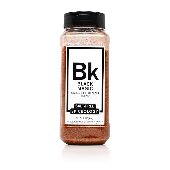 Spiceology Black Magic Cajun Blackening Seasoning, Salt-Free, 16 oz | Bold & Savory Cajun Spice Blend For Chicken, Fish, Turkey, and More