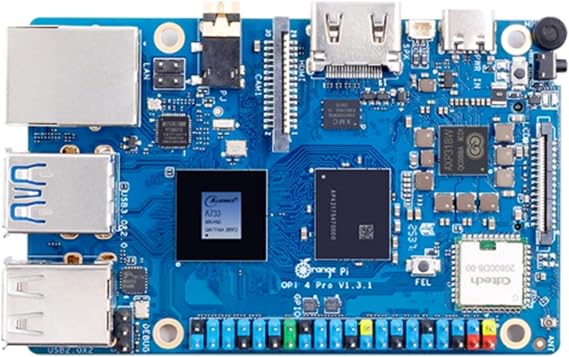 Orange Pi 4 Pro A733 12GB LPDDR5 with 3TOPS NPU Single Board Computer