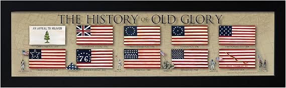 History America Old Glory Framed Wall Art 24" x 6"