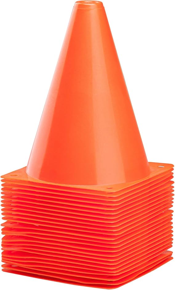 CARTMAN Agility Training Cones, Plastic Soccer Field Markers Indoor Outdoor for Events