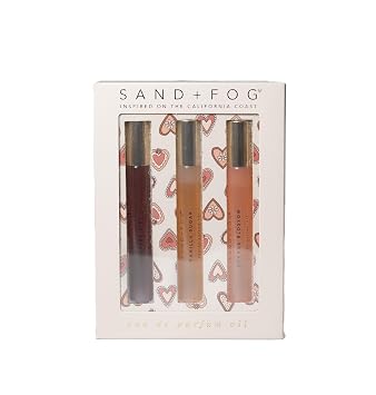 Sand + Fog Eau de Parfum Oil Set, 3 Piece, Vanilla Sugar, Orange Blossom, Cherry Kiss Scents