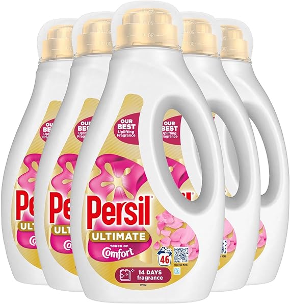 Persil Ultimate Liquid Detergent Outstanding Stain Removal Effective in Quick and Cold Washes with 14 Days of Lasting Freshness 46 Washes, 1.242 Litre (Buy 5, Touch of Comfort)