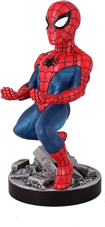 Exquisite Gaming: Marvel: The Amazing Spider-Man - Original Mobile Phone & Gaming Controller Holder, Device Stand, Cable Guys, Licensed Figure 8 Inch