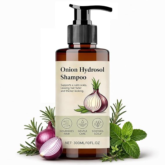 Onion Hydrosol Shampoo for Hair Growth, Onion Shampoo with Rosemary, Biotin & Mint, Hair Loss, Thinning and Healthier Thicker hair, for Women and Men, Nourishing, 10oz/300ml(1)