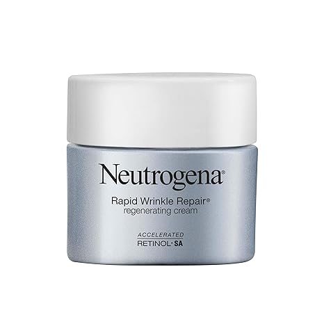Neutrogena Rapid Wrinkle Repair Retinol Regenerating Anti-Aging Face Cream & Hyaluronic Acid; Anti-Wrinkle Retinol Moisturizer & Neck Cream, with Hyaluronic Acid & Retinol, 1.7 oz
