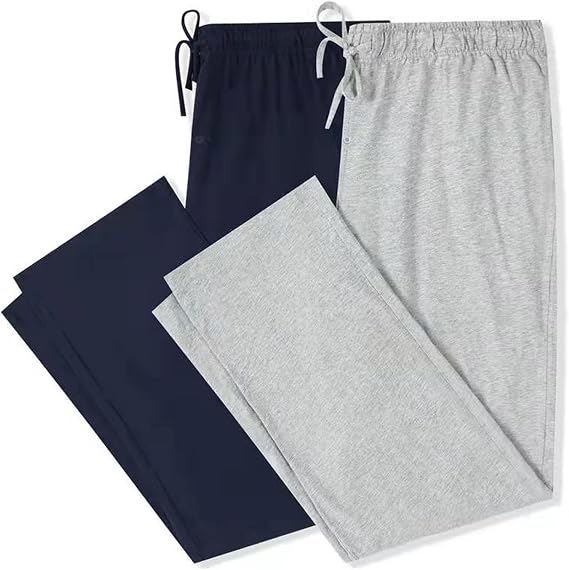 U2SKIIN Men 100% Cotton Pajama Pants Soft Lightweight Pj Bottoms | Lounge Pant with Pockets and Button Fly, Breathable Sleep Pants, Year-Round Comfort, Classic Fit