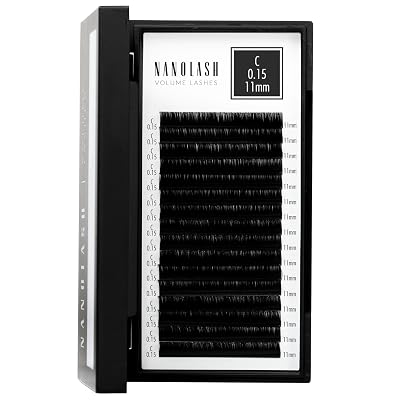 Nanolash Volume Lashes - false lashes for professional eyelash extensions, volume eyelash extensions 0.15 C, 11mm