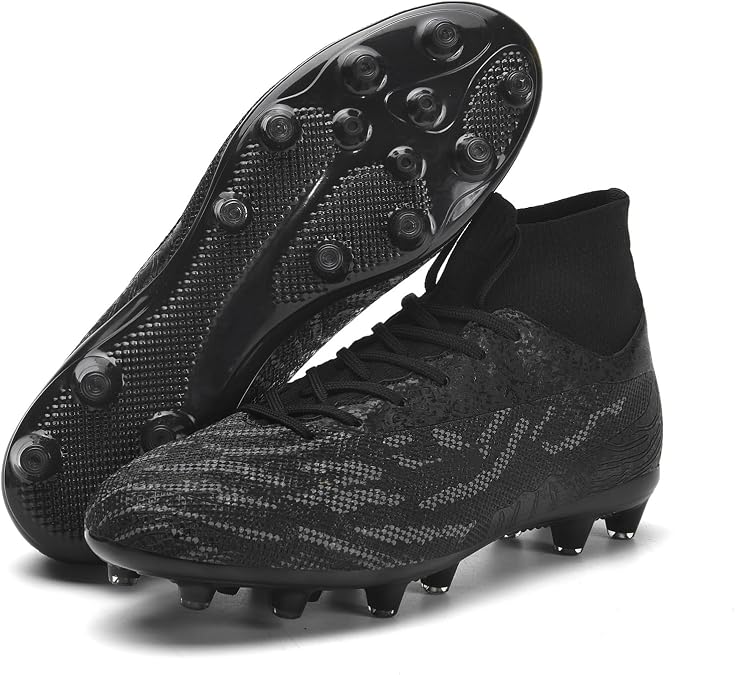 Women's Modern Soccer Cleats, Black, Size 10.5
