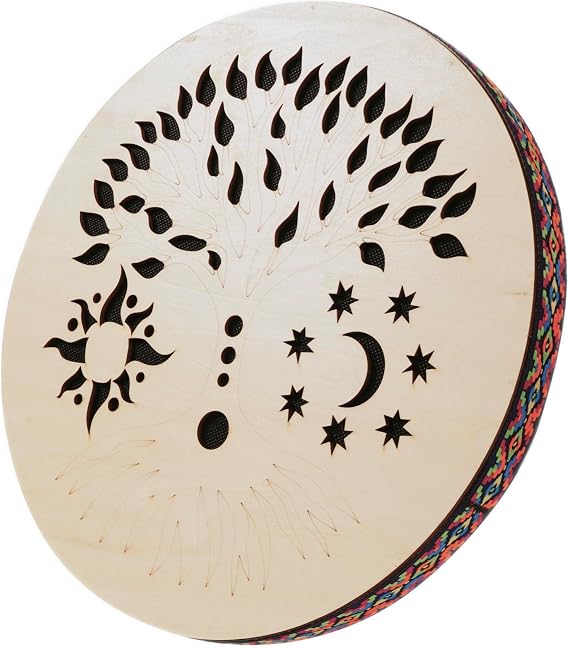 8INCH Ocean Drum,Water Stream Drum,Rain Disk "Water-Fall",Sound Healing,Onomatopoeic Music,For Performance Accompaniment(Tree of Life)