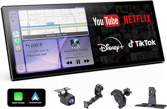 11.26 Inch Compatible CarPlay Screen Portable CarPlay & Android Car