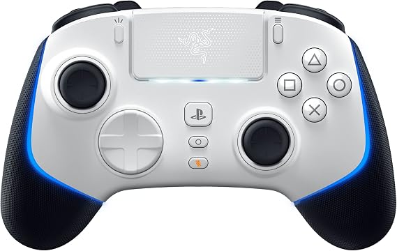 Razer Wolverine V2 Pro ワイヤレス ゲームコントローラー PlayStation 5 / PS5 PC用:ハイパースピードワイヤレス - メカタクタイルアクションボタン - 8ウェイマイクロスイッチD-Pad - 6つの再マップ可能なボタン - クロマ RGB - ホワイト