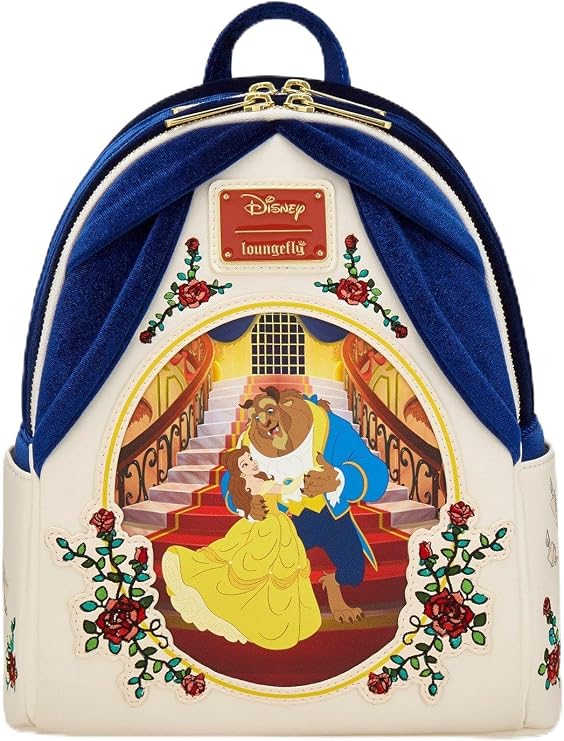Loungefly Disney Beauty and the Beast Belle & Beast Velvet Mini Backpack - BoxLunch Exclusive