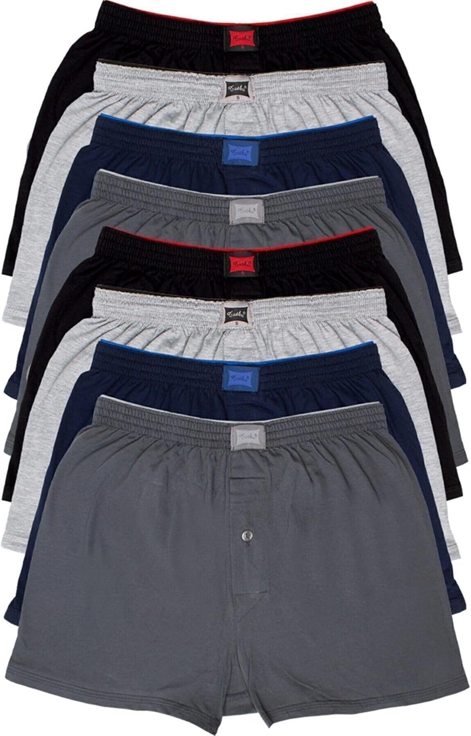 Passion 8-Piece Opportunity Product! Mens Combed Towel Waist Boxer Mixed Color, 3XL