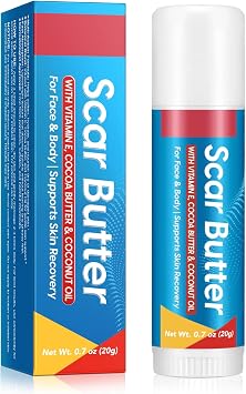 Scar Butter Stick with Vitamin E, Cocoa Butter & Coconut Oil, Nourishing Skin Care Cream for Face, Body & Hands,For All Skin Types -1Pack