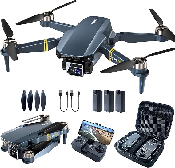 Drone with Camera 4K for Beginners, 2650ft (800m) Control Range, Super Endurance Foldable WiFi Quadcopter with Brushless Motor, 84 Mins Flight Time (3 Batteries), Auto Hover & Auto Follow