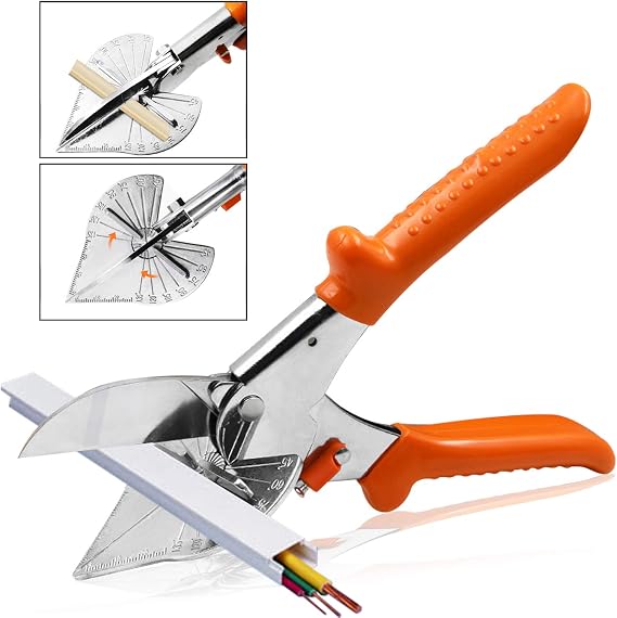Cutting tools, Multi Angle Miter Shear Cutter Cuts 45 to 135 Degree Miter Snips Cutting Tool,Best Utility scissors (Miter shears)