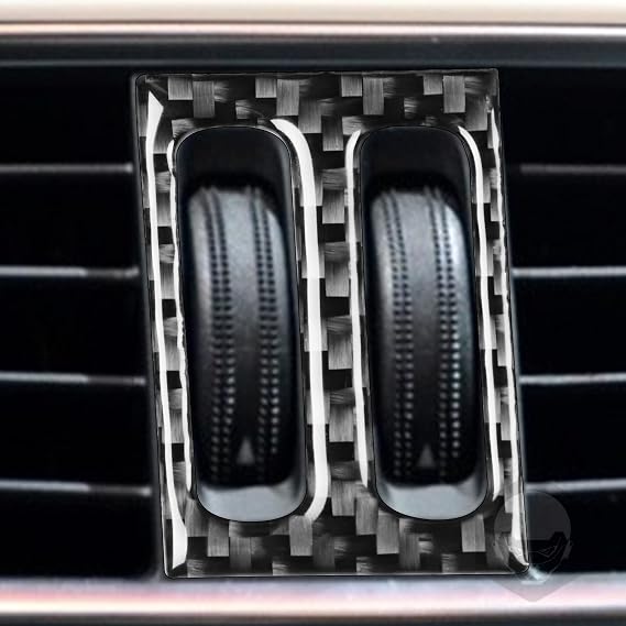 Real Premium Carbon Fiber Compatible with Mercedes-Benz Class W204 Saloon 20122014 Accessories Car Central air Vent Cover Sticker Decal Interior Trim