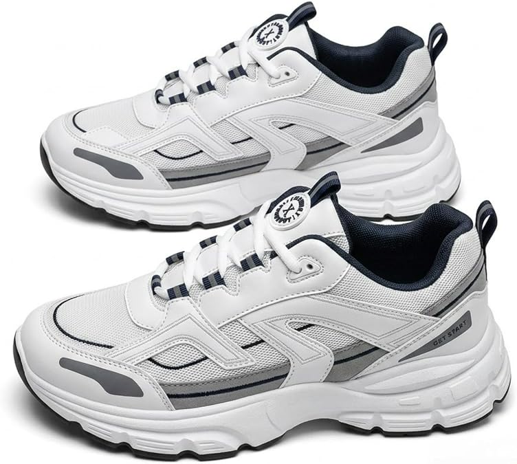 Retro Chunky Platform Sneakers, Lightweight Breathable Mesh Athletic Shoes, Premium Synthetic Leather Trainers, Versatile Footwear for Urban Commuting & Daily Walking