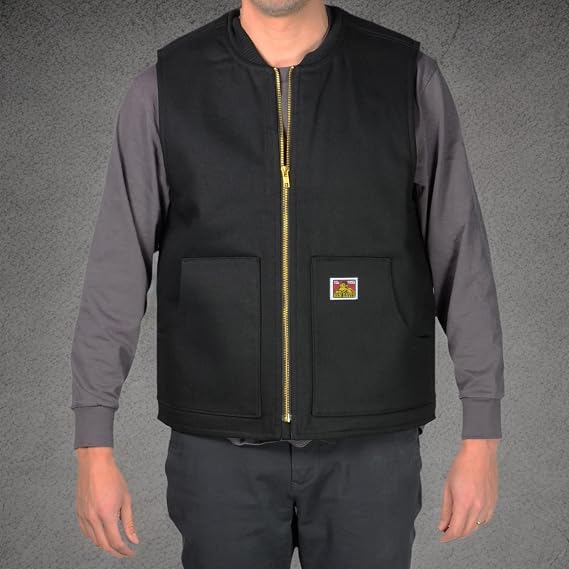 Ben Davis Lined Vest - Black (as1, alpha, l, regular, regular)