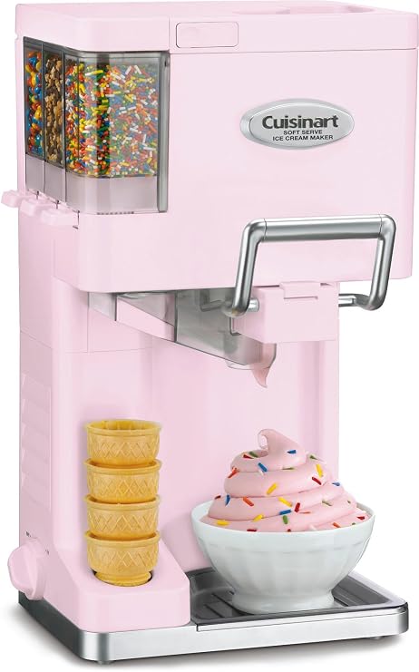 Cuisinart ICE-45PK Mix It In 1.5 Quart Soft Serve Ice Cream Maker (Pink)