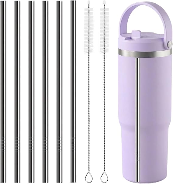 Metal Straws Replacement for Hydrapeak Nomad 32 oz Tumbler, 8" Straws