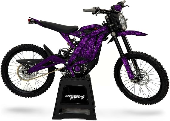 Decor Kit Compatible with Sur-Ron Light Bee X & S from 2018 Premium Design Set Self-Adhesive Weatherproof Sticker for Electric Motorcycle MRX001 (Forged Carbon Purple)