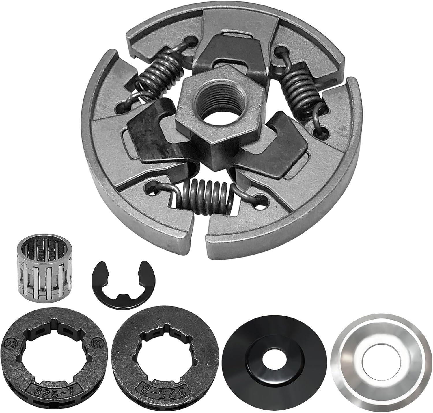 MS291 Chainsaw .325" -7T and 8T Spur Clutch Drum Sprocket Bearing 8pcs Kit for Stihl MS261 MS270 MS280 MS281 MS271 MS291 MS291C MS240 Chainsaws Part No. 1121 160 2051
