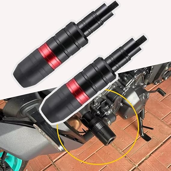 Motorcycle Frame Sliders for Ducati Multistrada 950 1200 S Sport Grand Tour 1200S 1260S V4,Aluminum Anti-Fall Rod,Protection Rod,Crash Pads,Engine Protector Exhaust Sliders Accessories,Red