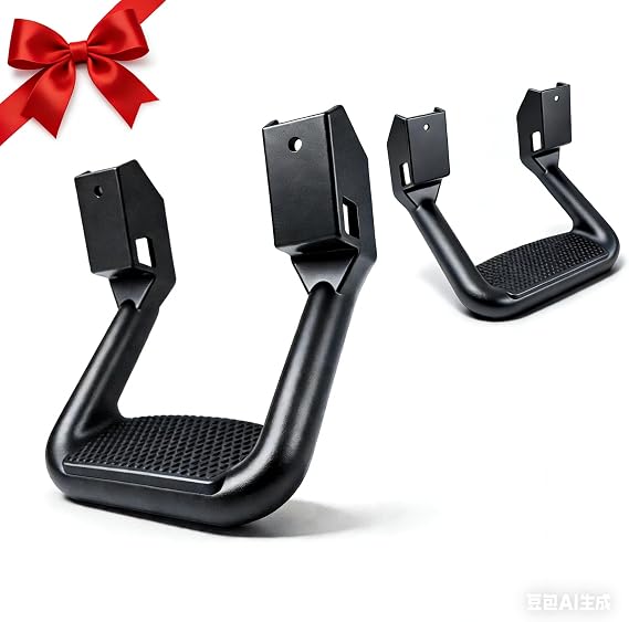 Generic Side Steps Set for Pickup Truck & SUV, Heavy-Duty Aluminum Universal Truck Steps with Anti-Slip Tread & Weather-Resistant Powder Coat, Suitable for Chevy, Ford, Toyota, GMC, Dodge, Jeep-Black