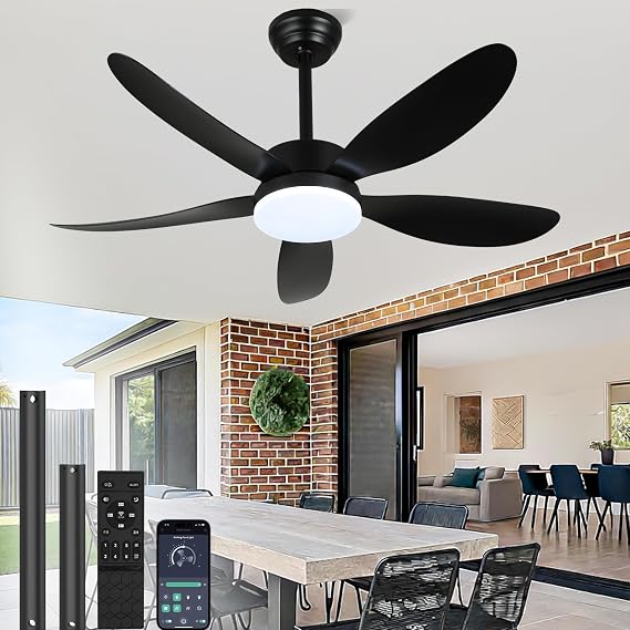 Ceiling Fans with Lights and Remote 42 Inch Smart Ceiling Fan [Energy Class E]