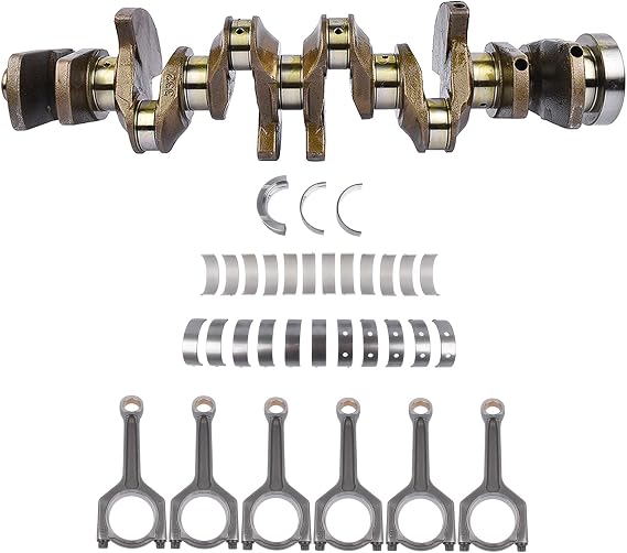 7580483 Crankshaft w/Bearing Kit & Connecting Rods 11217580483 11247624615 Replacement for BMW N55 535i 435i 335i X1 X3 X5 640i 3.0 L6 (2979cc) Turbocharged 11247576717 Engine Rebuild Set Vahaha