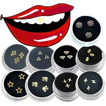 Copper Tooth Gems Gold 9 Boxes Form Ultra Thin Veneer Tooth Gem Suppliers Girl Cross Shape Teeth Jewelry