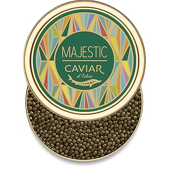 BESTSELLER Royal KALUGA Sturgeon Black Caviar - MAJESTIC Collection - 1.8 oz - (50g) - Classical Malossol Taste - Amur Sturgeon Black Roe [JANUARY 2026]