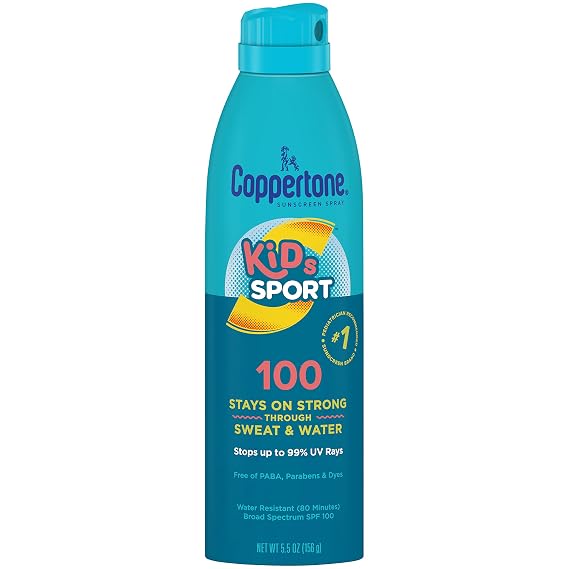Coppertone Kids SPORT Sunscreen Spray for Kids SPF 100, 5.5 OZ
