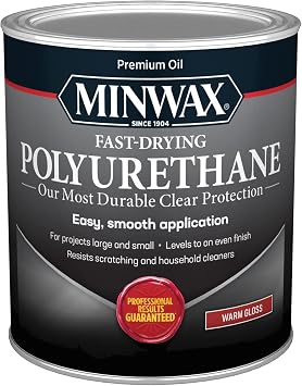 Minwax 63000 Fast Drying Polyurethane Clear Gloss, Quart