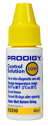 Prodigy 53310 Control Solution Low 4Ml, White, Yellow, Red