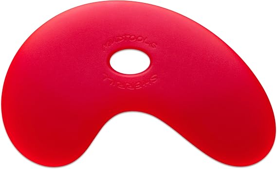 Mudtools Polymer Bowl Rib Red Small Very Soft - Ceramics, Pottery, Clay - PB-S-R