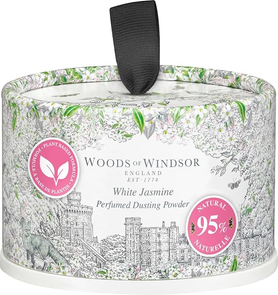 Woods of Windsor White Jasmine Odour Control Dusting Powder 100g